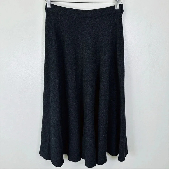 Holt Renfrew Anne Klein Vintage Wool Midi Pull On Skirt - Picture 1 of 12